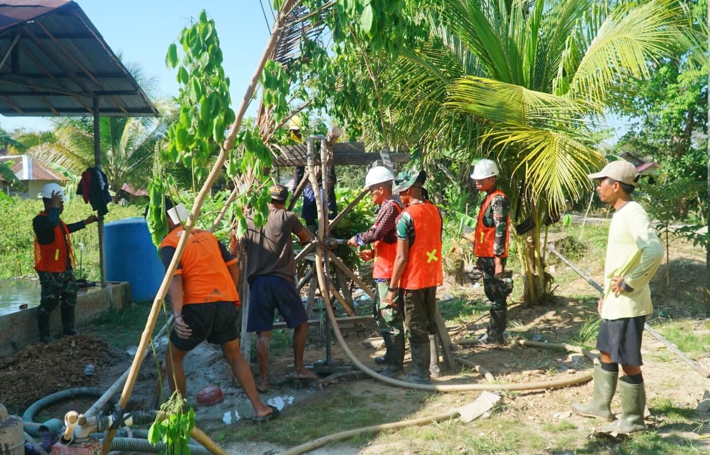 Pembangunan Sumur Bor Sasaran 3 Dalam TMMD Memasuki Fase Krusial