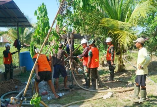 Pembangunan Sumur Bor Sasaran 3 Dalam TMMD Memasuki Fase Krusial