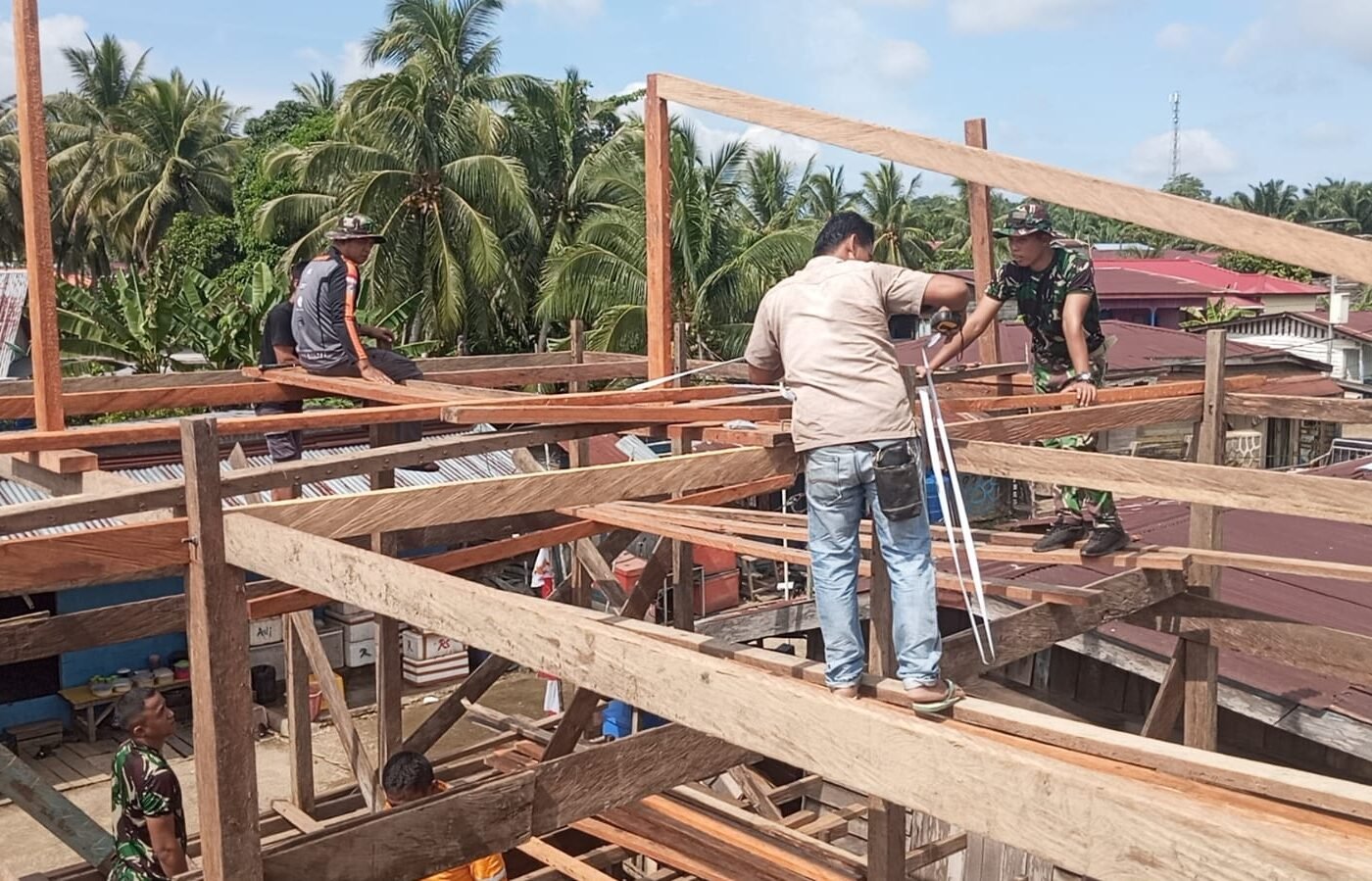 Kebangkitan Rumah Pak Hamsah Berkat Program RTLH dari TMMD Kodim 0911/Nunukan