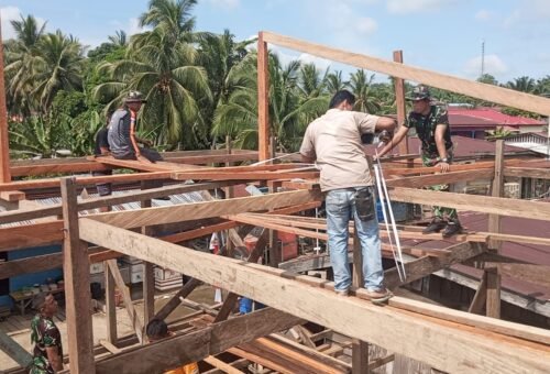 Kebangkitan Rumah Pak Hamsah Berkat Program RTLH dari TMMD Kodim 0911/Nunukan