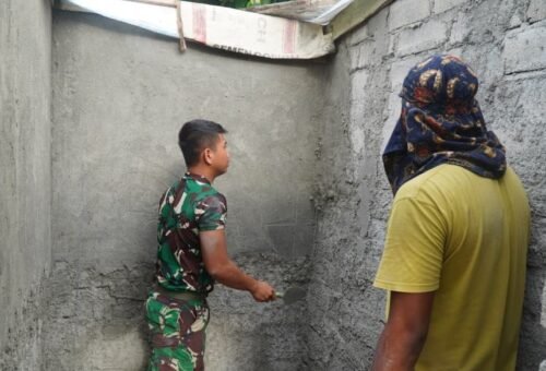Progres Pelaksanaan MCK di Masjid Quba Desa Umbele Diberikan Fokus oleh Satgas TMMD