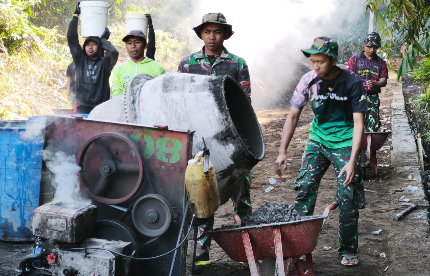 Pembangunan Desa Sekardadi oleh Satgas TMMD Ke-129 Kodim 1626/Bangli Makin Berkembang