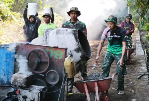 Pembangunan Desa Sekardadi oleh Satgas TMMD Ke-129 Kodim 1626/Bangli Makin Berkembang