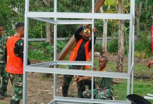 Pembangunan MCK Sasaran 1 TMMD Ke-129 Dukung Kesehatan Masyarakat