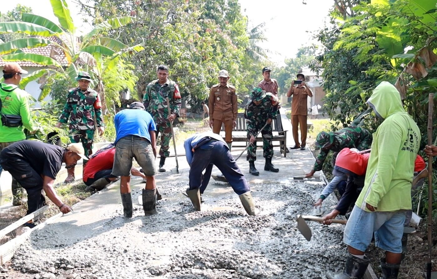 Jalan Rabat Beton TMMD Ke-129 Diharapkan Permudah Aktivitas dan Dongkrak Ekonomi Warga Luwung Kencana