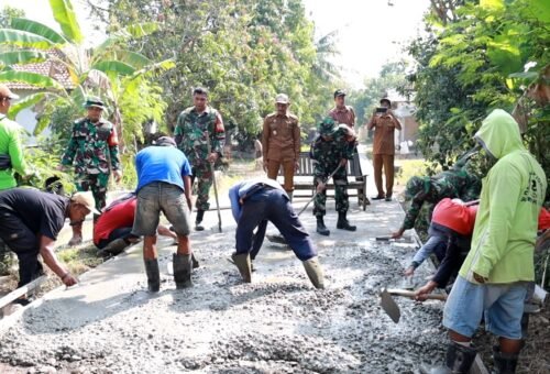 Jalan Rabat Beton TMMD Ke-129 Diharapkan Permudah Aktivitas dan Dongkrak Ekonomi Warga Luwung Kencana