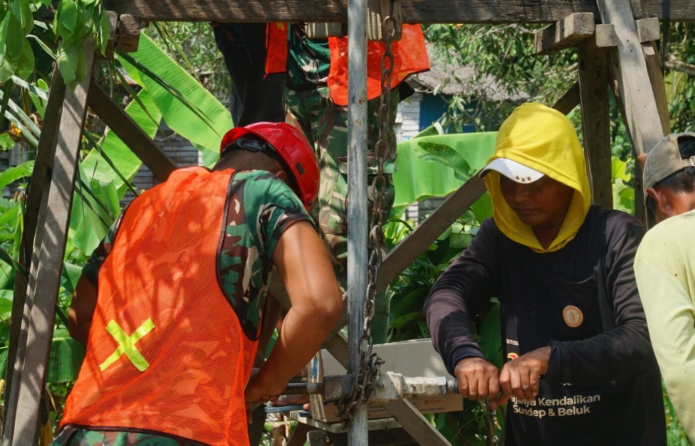 Pembangunan Sumur Bor dalam TMMD Ke-129 Perkuat Akses Air Bersih bagi Warga