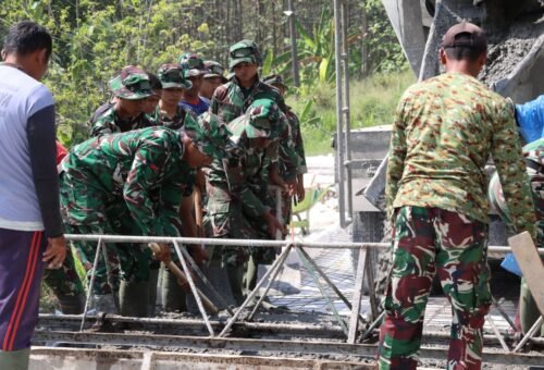 Membangun Masa Depan Cerah, TMMD 129 Fokus pada Infrastruktur Desa Tlemang