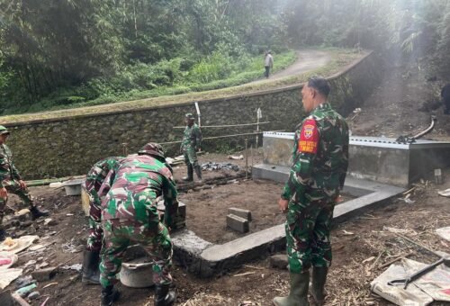 TNI Percepat Pembangunan Sarana Air Bersih di Kintamani
