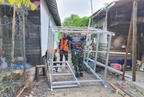 Perakitan MCK Dalam TMMD Ke-129 Kodim 1011/Klk Dimulai di Tamban Catur