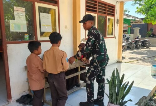 Keceriaan SDN 2 Tlemang Menjadi Motivasi bagi Tim TMMD 129