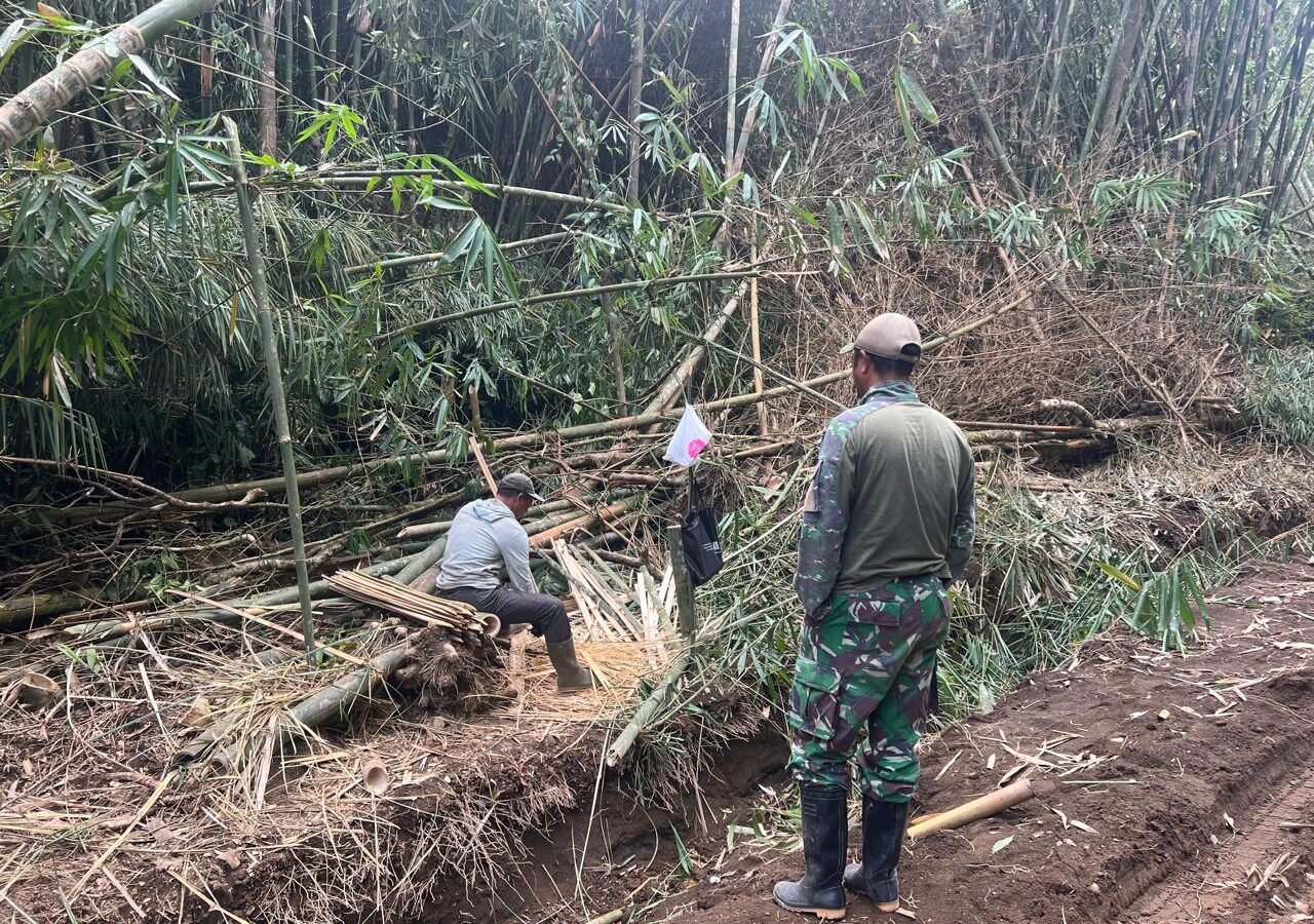 Penguatan Infrastruktur TMMD Tingkatkan Ekonomi Pertanian Bambu di Sekardadi