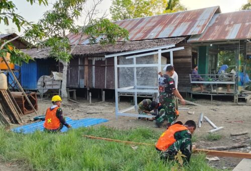 Ibu Siti Jahrah Puji Satgas TMMD ke-129 atas Fasilitas MCK yang Diberikan