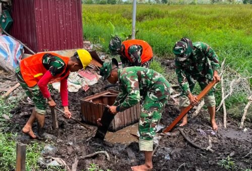 Pembangunan MCK Ibu Jumiah oleh Satgas TMMD Ke-129 Semakin Dipercepat