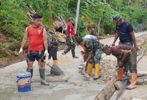 Pembangunan Rabat Jalan Beton di Polewali Terus Berlanjut
