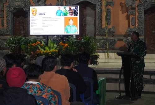 Sosialisasi Rekrutmen TNI AD di TMMD Ke-129 Kodim 1626/Bangli untuk Generasi Muda