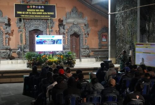 Pendidikan Rekrutmen Prajurit TNI AD Dalam Program Nonfisik TMMD Ke-129 di Bangli