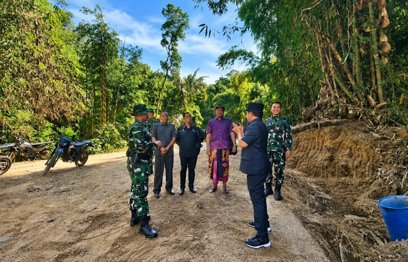 Tinjauan Bersama Bupati Bangli, Dandim 1626 Pastikan TMMD Berjalan Lancar