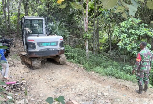 Satgas TMMD ke-129 Kodim 0911/Nunukan Kebut Pembukaan Jalan Tani 3 Kilometer di Desa Liang Bunyu