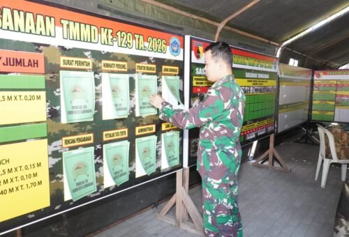 Posko TMMD 129: Pusat Koordinasi yang Mendorong Kerja Sama Antara Satgas dan Warga