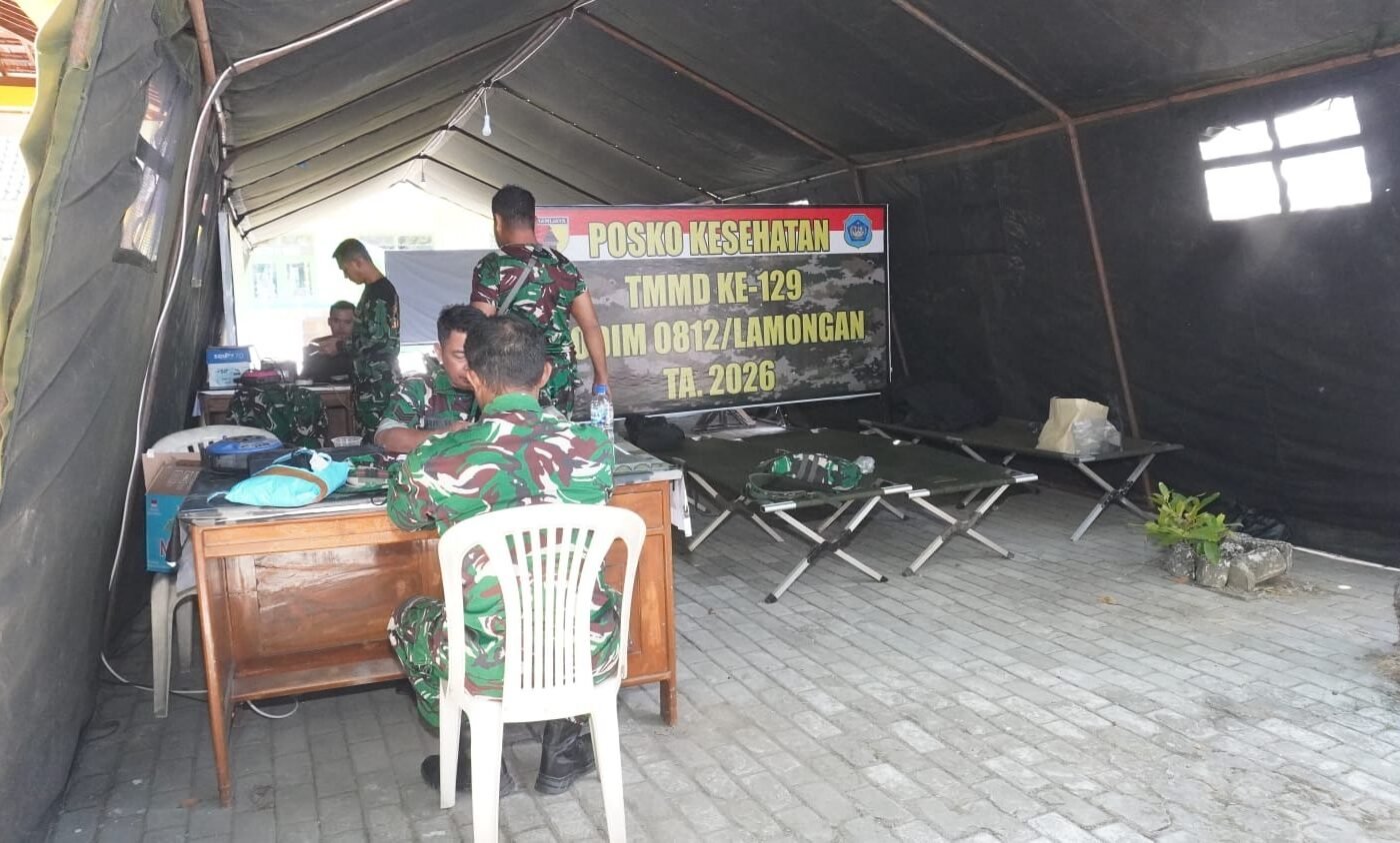 Pusat Informasi dan Kehangatan Warga: Pos Kotis TMMD ke-129 Kodim 0812/Lamongan