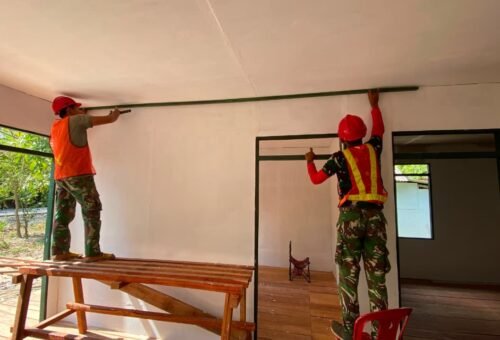 Penyelesaian Rumah Layak Huni untuk Walianto oleh Satgas TMMD