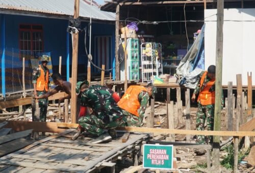 Proyek TMMD Ke-129 Dimulai dengan Pembangunan Pondasi RTLH untuk Ibu Rini