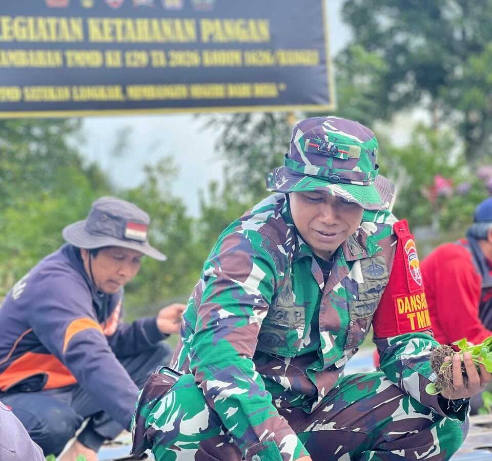Penguatan Program Ketahanan Pangan oleh Satgas TMMD Ke-129 di Bangli