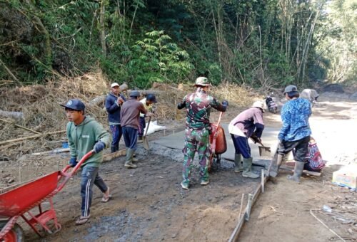 Selesainya DPT TMMD 129 Kodim 1626/Bangli Menandai Kemajuan Pembangunan Desa