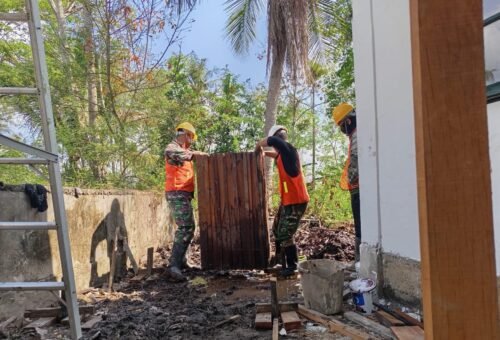Sinergi Satgas TMMD dan Komunitas Wujudkan Fasilitas Sanitasi di Desa Bandar Raya