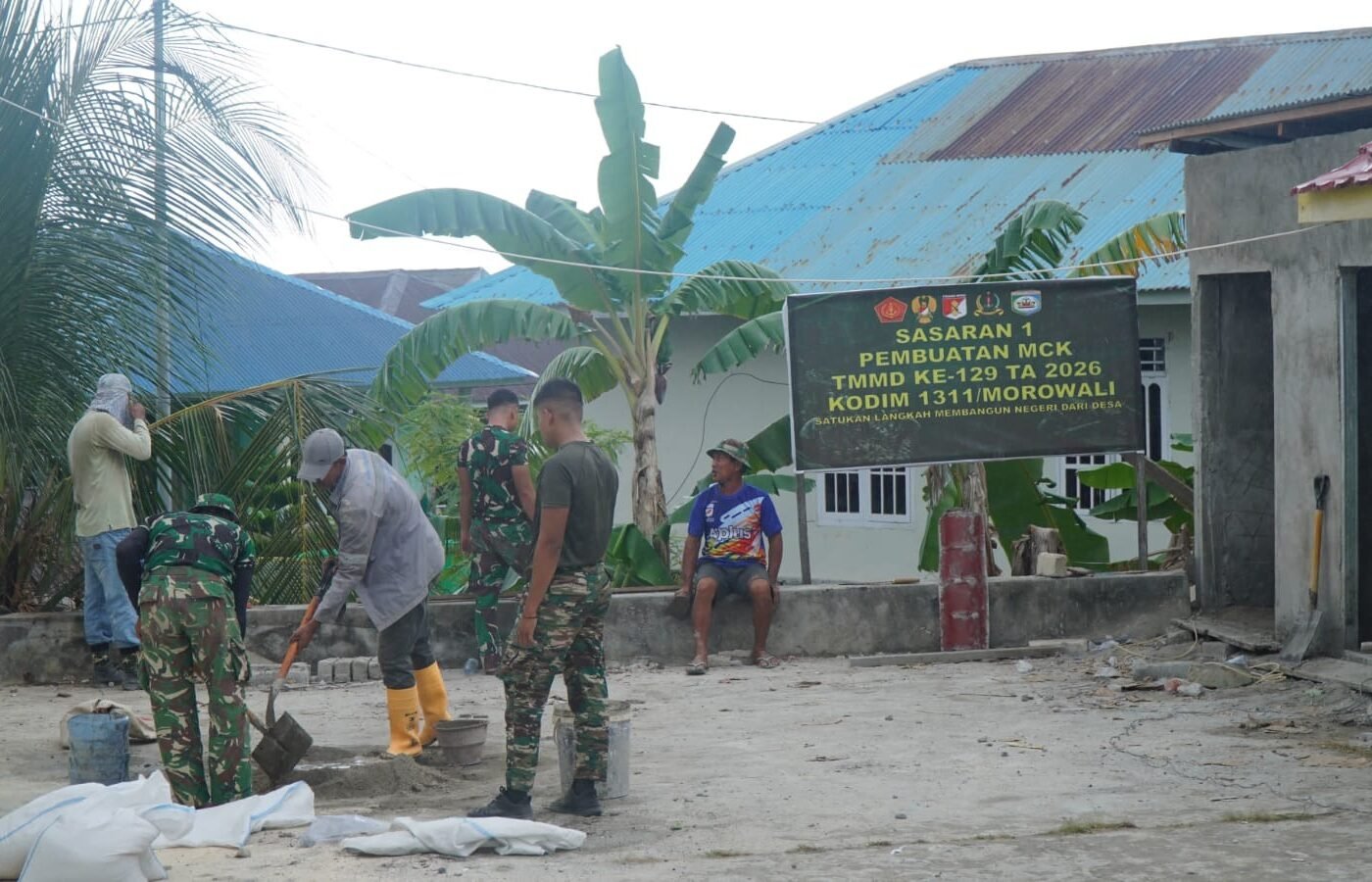Kemajuan Pembangunan MCK Masjid Quba di Desa Umbele