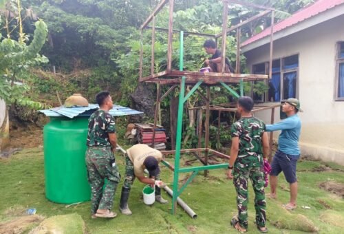 Kemajuan Pembangunan MCK Masjid di Desa Polewali Menuju Tahap Finishing