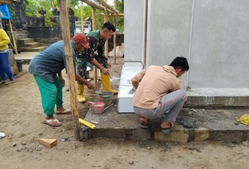 Pembangunan Berbasis Desa, TMMD Ke-129 Percepat Pemasangan Keramik RTLH