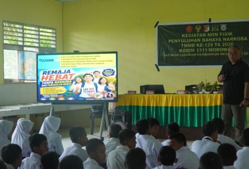 Pendidikan Anti Narkoba di SMP Negeri Umbele oleh Kodim 1311/Morowali