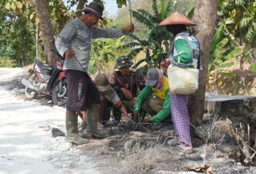 Pembangunan Tandon Air di Desa Tlemang, Kolaborasi Antara Satgas TMMD dan Masyarakat