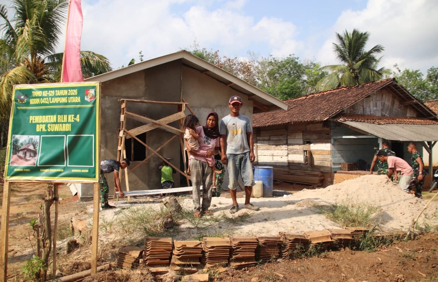 Progres Pembangunan Rumah Suwardi Semakin Menjanjikan, TMMD Ke-129 Bawa Perubahan Positif