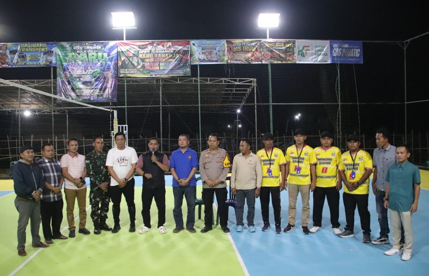 Pembukaan Turnamen Bola Voli Baru Raharja Cup Ke-2 oleh Dansatgas TMMD Ke-129