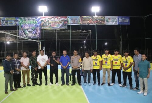 Pembukaan Turnamen Bola Voli Baru Raharja Cup Ke-2 oleh Dansatgas TMMD Ke-129