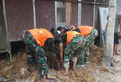 Pembangunan Fasilitas Sanitasi Melalui TMMD Kodim 1011/KLK untuk Warga Desa Bandar Raya