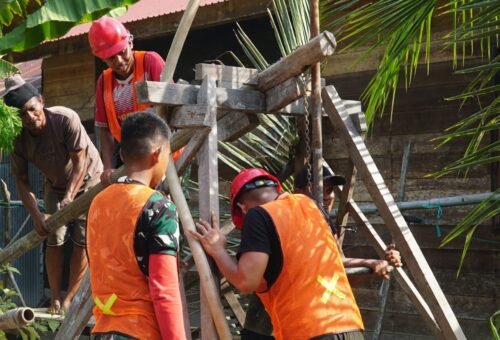 Percepatan Pengerjaan Sumur Bor oleh Satgas TMMD di Desa Bandar Raya