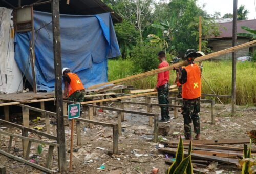 TNI AD Tingkatkan Kesejahteraan Warga Lewat TMMD di Kapuas