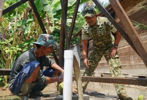 Kunjungan Dandim 1011/KLK untuk Memantau Progres TMMD Ke-129 di Desa Bandaraya