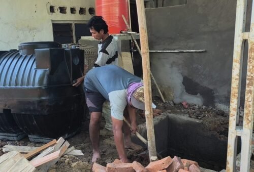 Proyek TMMD ke-129, Pemasangan Bio Septic Tank di MCK Mushola Miftahul Jannah Dimulai
