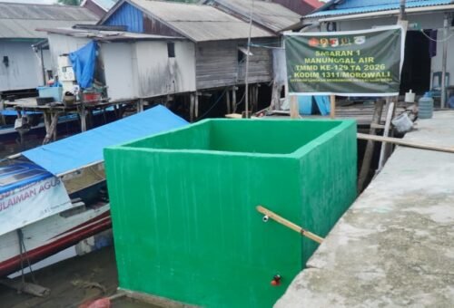 Tahap Akhir Pekerjaan Program Air Bersih TMMD Ke-129 di Desa Umbele Lama