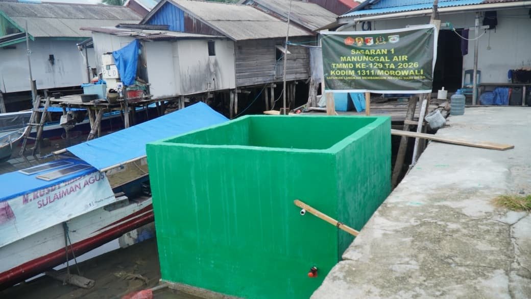 Tahap Akhir Pekerjaan Program Air Bersih TMMD Ke-129 di Desa Umbele Lama