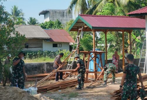 Musholla Darul Iman Dalam Proses Penyelesaian, Cerminan Sinergi TMMD dan Warga