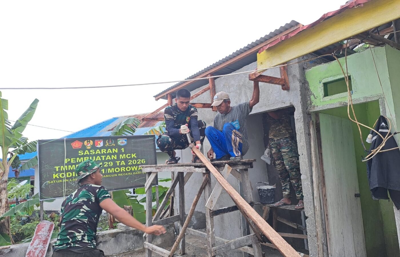 Proyek Pembangunan MCK Masjid Quba di Desa Umbele Meningkat Pesat