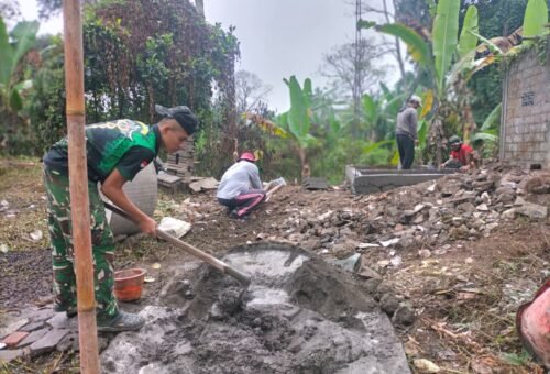 Pembangunan MCK oleh Satgas TMMD Ke-129 Kodim 1626/Bangli Diharapkan Tingkatkan Kesehatan Penduduk