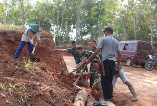 Sinergi TNI dan Masyarakat dalam TMMD 129 Kodim 0412/LU di Lampung Utara