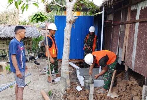 Pembangunan Septik Tank MCK SAS 2 oleh Satgas TMMD untuk Meningkatkan Sanitasi Masyarakat